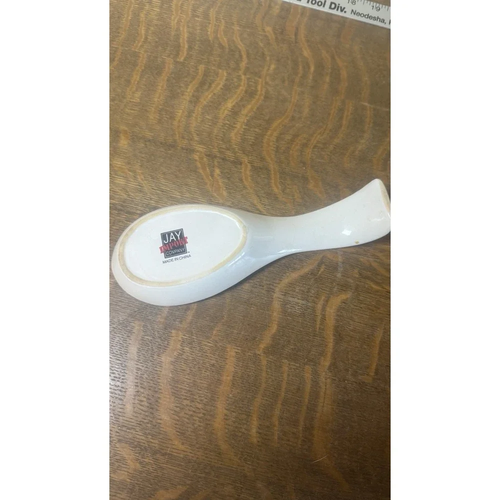 Jay Import Company Hand Painted Ceramic Spoon Rest Plums Fruit Kitchen Decor